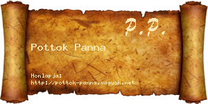 Pottok Panna névjegykártya